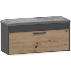 Тумба-банкетка для обуви TopEshop Parma 100x49 (Anthracite/Artisan Oak) Thumb