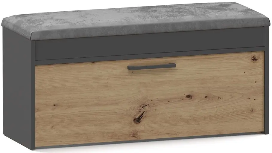 Тумба-банкетка для обуви TopEshop Parma 100x49 (Anthracite/Artisan Oak)