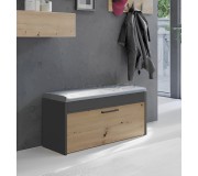 Tumba-bancheta pentru incaltaminte TopEshop Parma 100x49 (Anthracite/Artisan Oak)