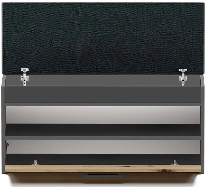 Тумба-банкетка для обуви TopEshop Parma 100x49 (Anthracite/Artisan Oak)