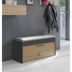 Тумба-банкетка для обуви TopEshop Parma 100x49 (Anthracite/Artisan Oak)