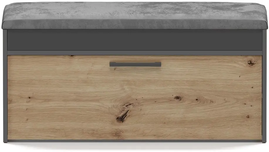 Тумба-банкетка для обуви TopEshop Parma 100x49 (Anthracite/Artisan Oak)