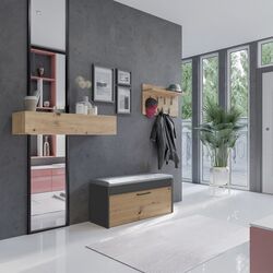 Тумба-банкетка для обуви TopEshop Parma 100x49 (Anthracite/Artisan Oak) Thumb