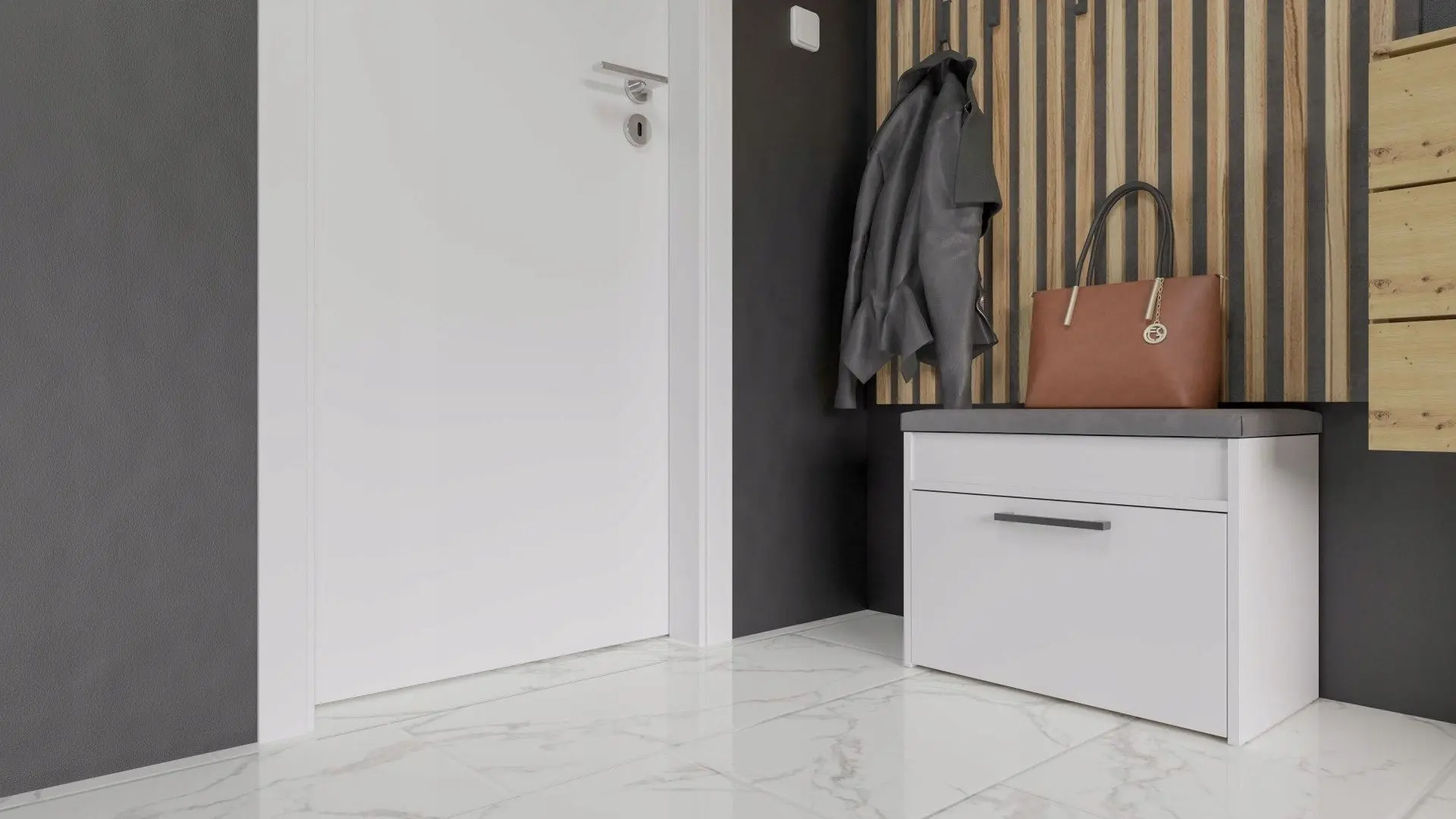 Тумба-банкетка для обуви TopEshop Parma Mini (White)