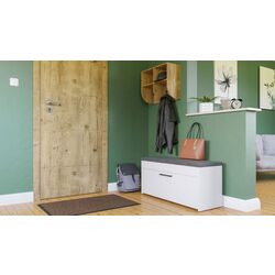 Tumba-bancheta pentru incaltaminte TopEshop Parma 100x49 (White) Thumb