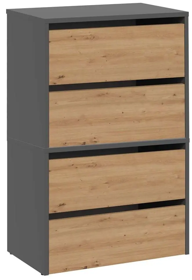 Тумба для обуви TopEshop Modo 60x88 (Anthracite/Artisan Oak)