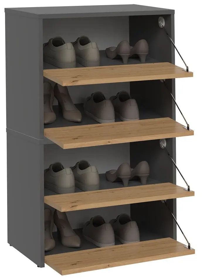 Тумба для обуви TopEshop Modo 60x88 (Anthracite/Artisan Oak)