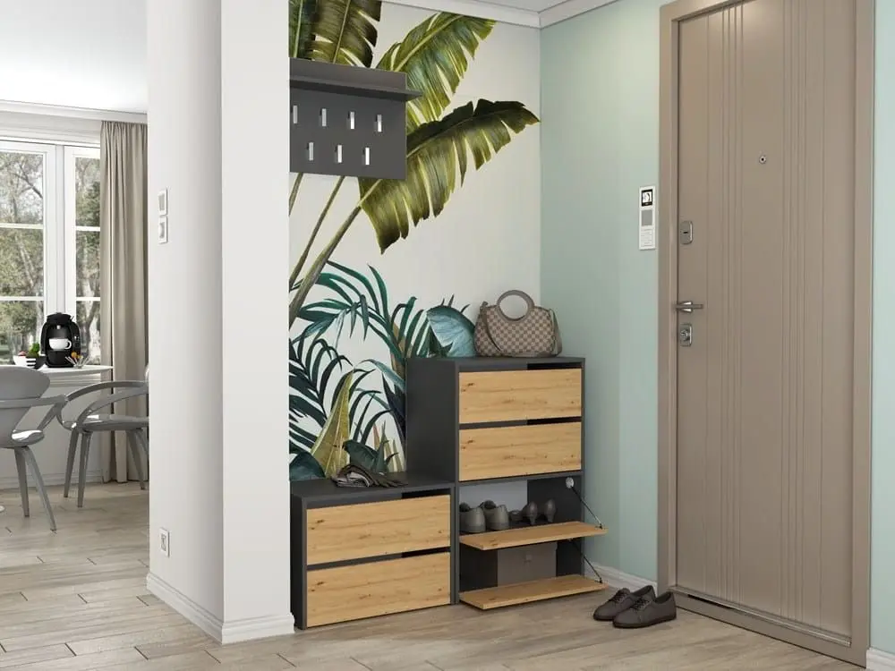 Тумба для обуви TopEshop Modo 60x88 (Anthracite/Artisan Oak)