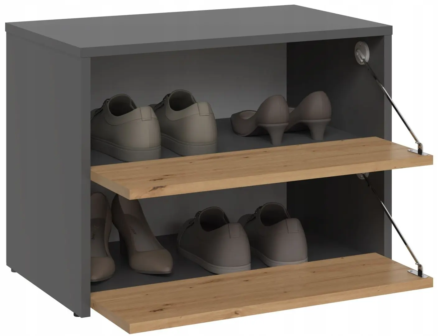 Tumba pentru incaltaminte TopEshop Modo (Anthracite/Artisan Oak)