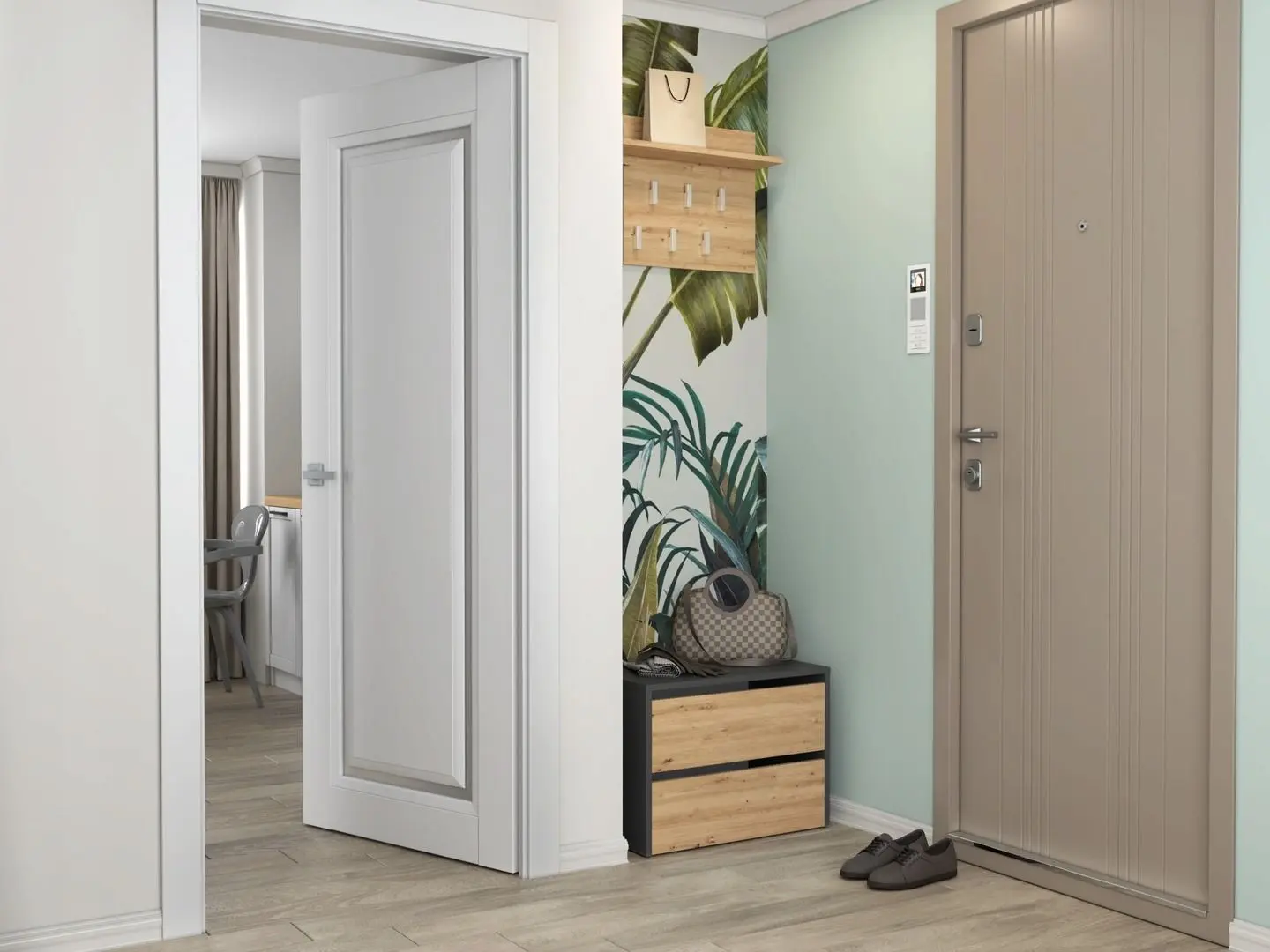 Tumba pentru incaltaminte TopEshop Modo (Anthracite/Artisan Oak)