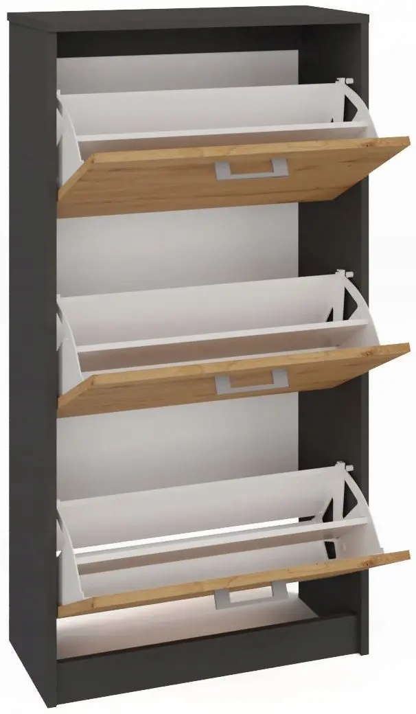 Тумба для обуви TopEshop Paula (Anthracite/Artisan Oak)