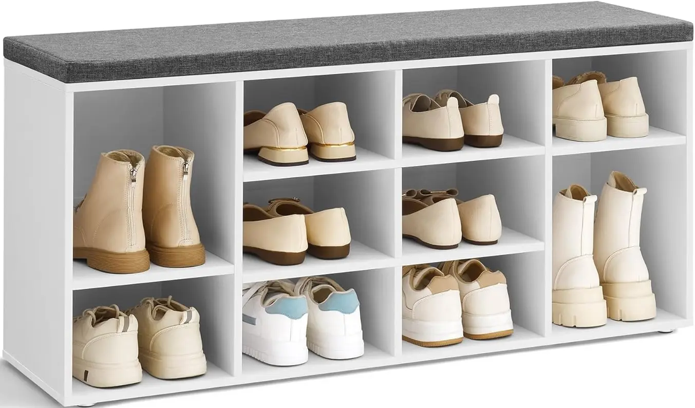 Bancheta-etajera pentru incaltaminte Vasagle LHS10WT (Cloud White/Dove Grey)