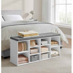 Bancheta-etajera pentru incaltaminte Vasagle LHS10WT (Cloud White/Dove Grey) Thumb