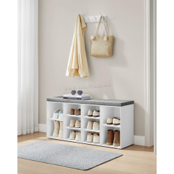 Bancheta-etajera pentru incaltaminte Vasagle LHS10WT (Cloud White/Dove Grey)