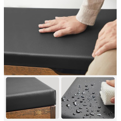 Банкетка-стеллаж для обуви Vasagle LHS30BX (Rustic Brown/Black) Thumb