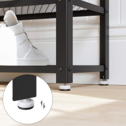 Bancheta-etajera pentru incaltaminte Vasagle LBS078B01 (Rustic Brown/Black) Thumb