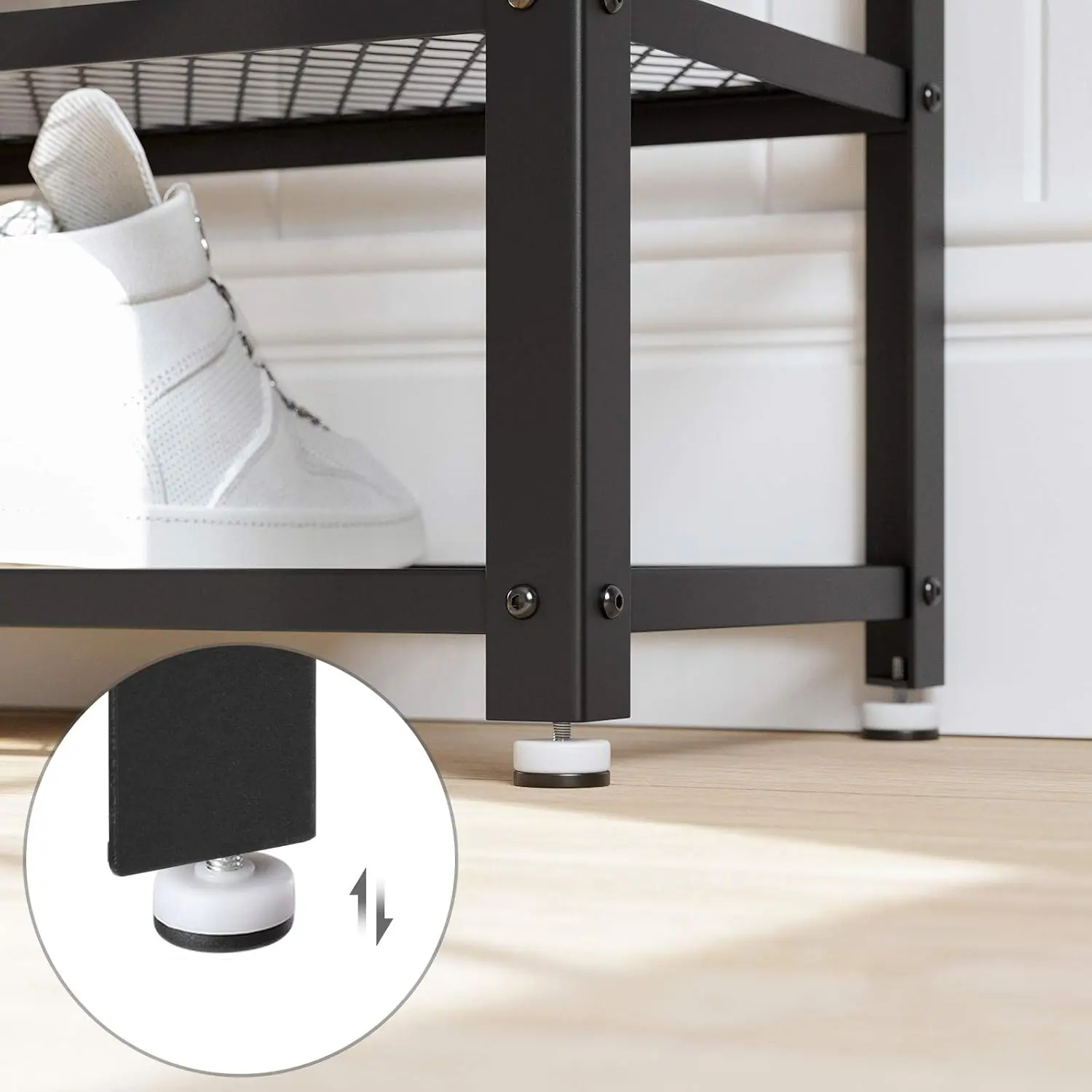 Bancheta-etajera pentru incaltaminte Vasagle LBS078B01 (Rustic Brown/Black)