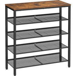 Стеллаж для обуви Vasagle LBS038B01 (Rustic Brown/Black) Thumb