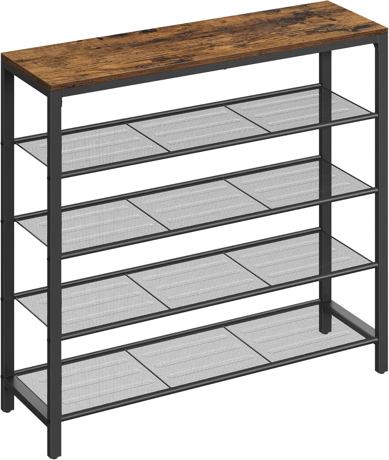 Стеллаж для обуви Vasagle LBS15BX (Rustic Brown/Black)