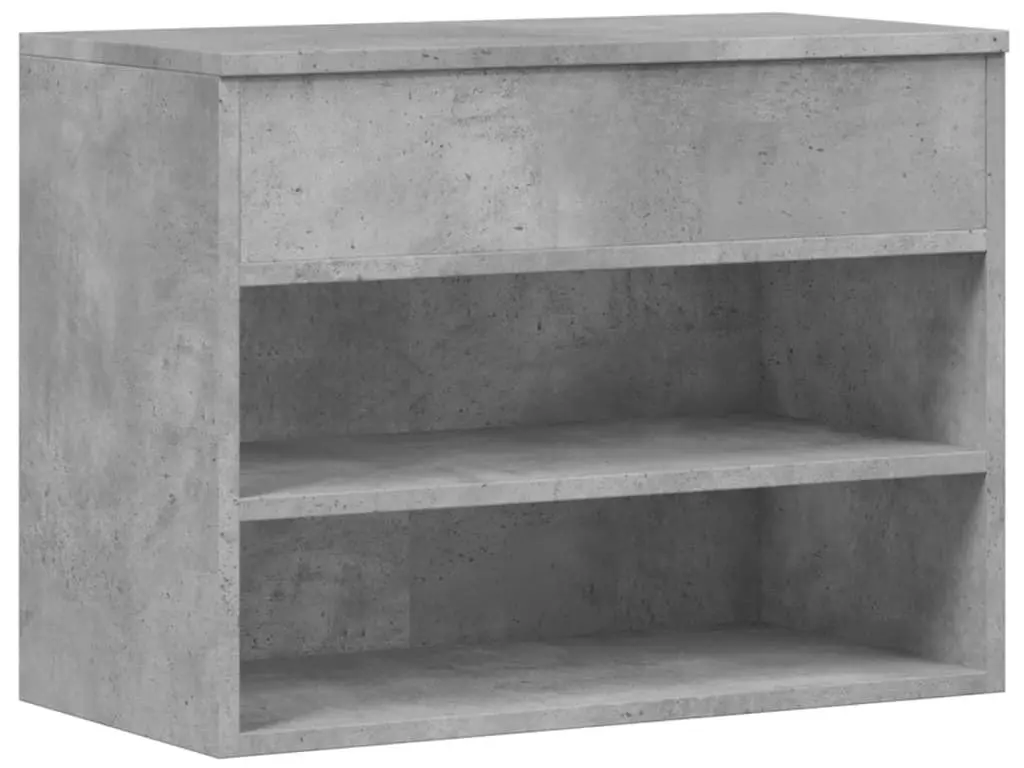 Bancheta-etajera pentru incaltaminte VidaXL 808742 (Concrete Grey)