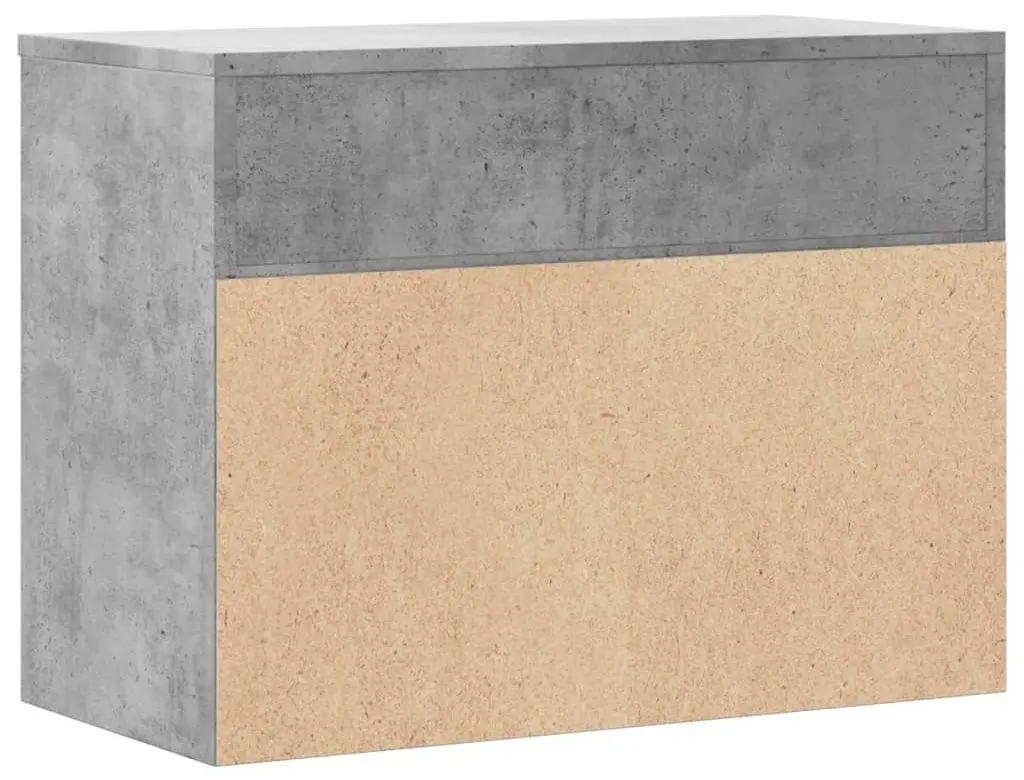 Bancheta-etajera pentru incaltaminte VidaXL 808742 (Concrete Grey)