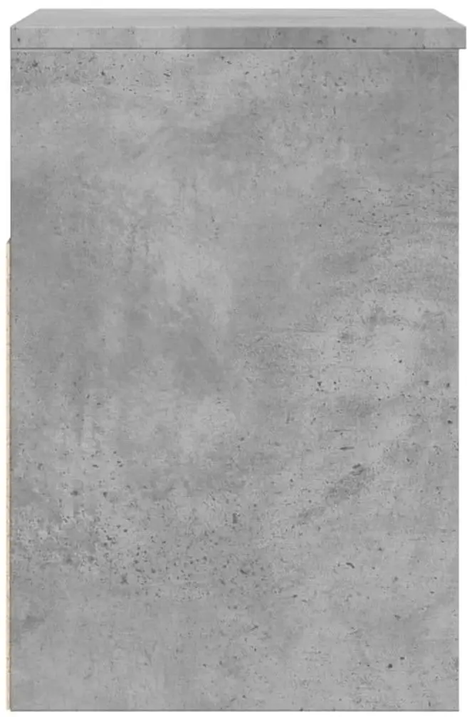 Bancheta-etajera pentru incaltaminte VidaXL 808742 (Concrete Grey)