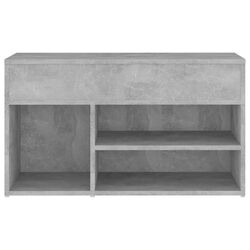 Bancheta-etajera pentru incaltaminte VidaXL 808751 (Concrete Grey) Thumb
