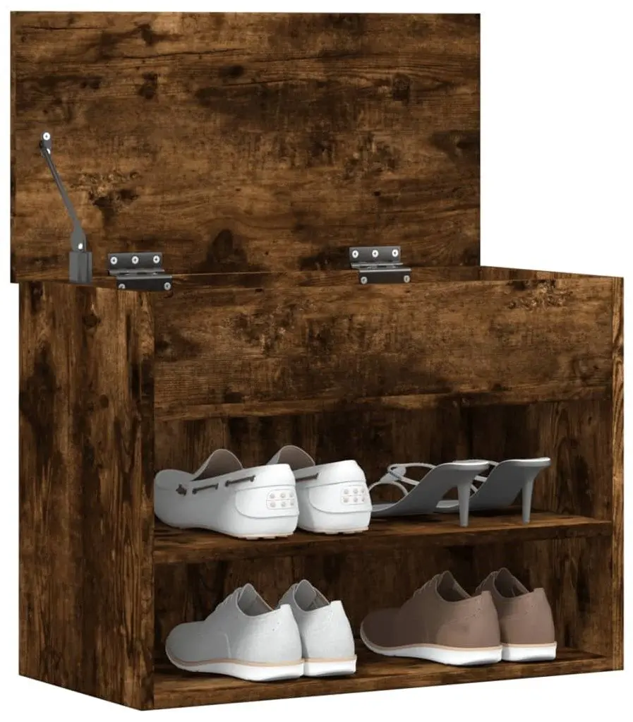 Банкетка-стеллаж для обуви VidaXL 816050 (Smoked Oak)