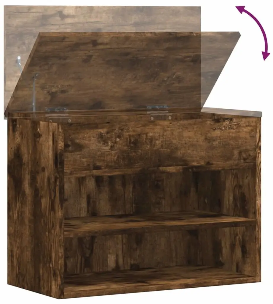 Банкетка-стеллаж для обуви VidaXL 816050 (Smoked Oak)