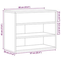 Банкетка-стеллаж для обуви VidaXL 816050 (Smoked Oak) Thumb