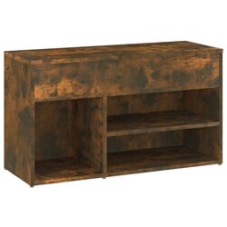 Bancheta-etajera pentru incaltaminte VidaXL 816053 (Smoked Oak) Thumb