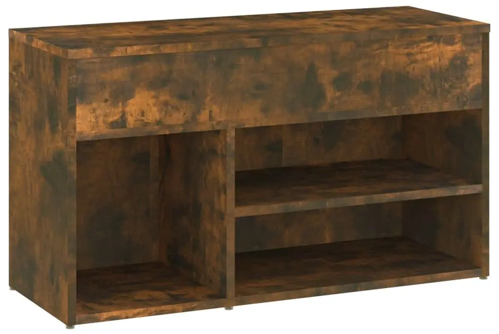 Bancheta-etajera pentru incaltaminte VidaXL 816053 (Smoked Oak)