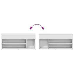 Bancheta-etajera pentru incaltaminte VidaXL 859136 (White) Thumb