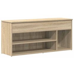 Bancheta-etajera pentru incaltaminte VidaXL 859138 (Sonoma Oak) Thumb