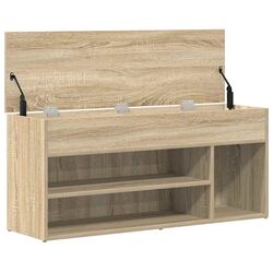 Bancheta-etajera pentru incaltaminte VidaXL 859138 (Sonoma Oak) Thumb