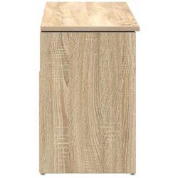 Bancheta-etajera pentru incaltaminte VidaXL 859138 (Sonoma Oak) Thumb