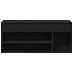 Bancheta-etajera pentru incaltaminte VidaXL 862704 (Black) Thumb