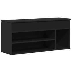 Bancheta-etajera pentru incaltaminte VidaXL 862704 (Black) Thumb