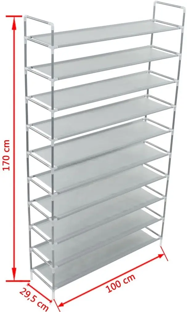 Etajera pentru incaltaminte VidaXL 245631 (Silver)