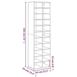 Etajera pentru incaltaminte VidaXL 800372 (Sonoma Oak) Thumb