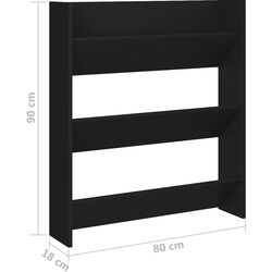 Etajera pentru incaltaminte VidaXL 806779 (Black) Thumb