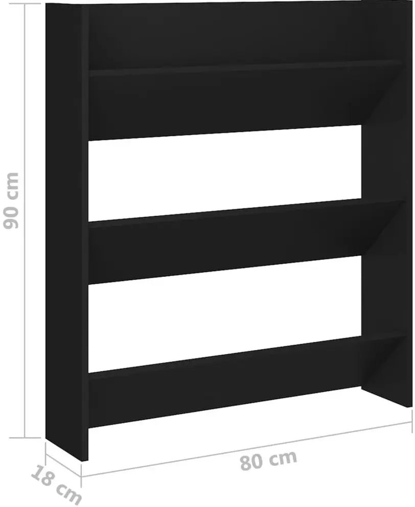 Etajera pentru incaltaminte VidaXL 806779 (Black)