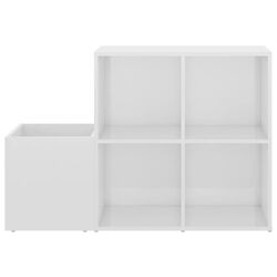 Etajera pentru incaltaminte VidaXL 808257 (White/White Gloss) Thumb