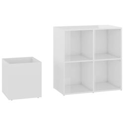 Etajera pentru incaltaminte VidaXL 808257 (White/White Gloss) Thumb