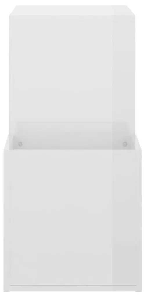 Etajera pentru incaltaminte VidaXL 808257 (White/White Gloss)