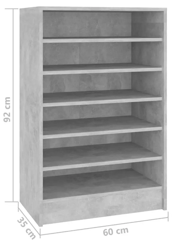 Etajera pentru incaltaminte VidaXL 808949 (Concrete Grey)