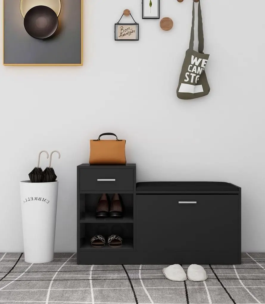 Tumba pentru incaltaminte VidaXL 326742 (Black)