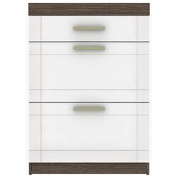 Comodă pentru incaltaminte Yasen Tenessi 1S2U MDF (Ilm Bergamo/White Gloss)