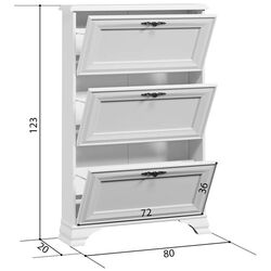 Tumba pentru incaltaminte Gerbor Kentuki SFB3B (Alpine White) Thumb