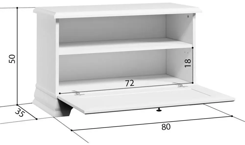 Tumba pentru incaltaminte Gerbor SFK1B (Alpine White)